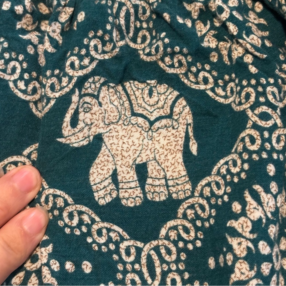 Elephant Print Women’s Harem Pants Lounge Boho Chic Global Traveler Indie Sz Med - Picture 3 of 8